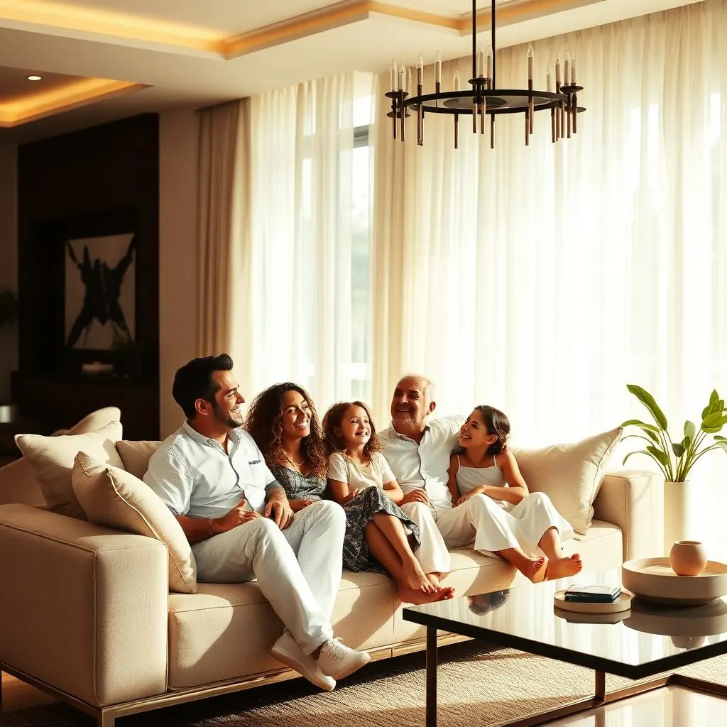 Família reunida em ambiente acolhedor e a privacidade que sua família precisa